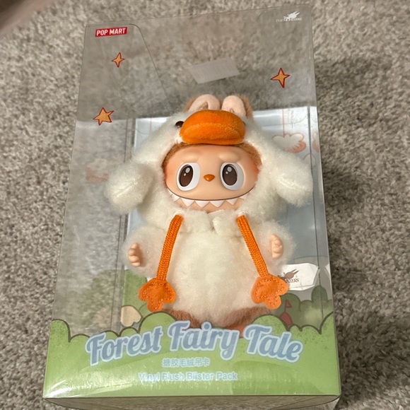 Pop Mart Forest Fairy Tale Plush Toy - White and Orange